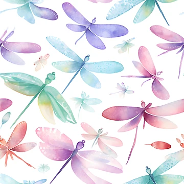 Artwork thumbnail, Dragonfly Pattern 28 by DigitalPatternx