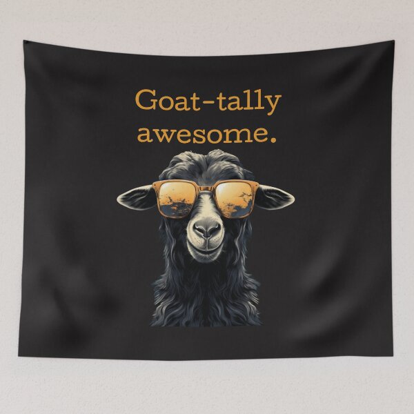 Item preview, Vintage Goat-Tally Awesome Design | Unique Goat Lover Tee designed and sold by The Whimsical Homestead.