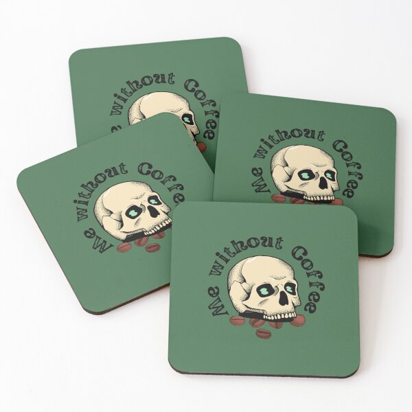 Item preview, Me Without Coffee Skull Design  designed and sold by catscreations22.