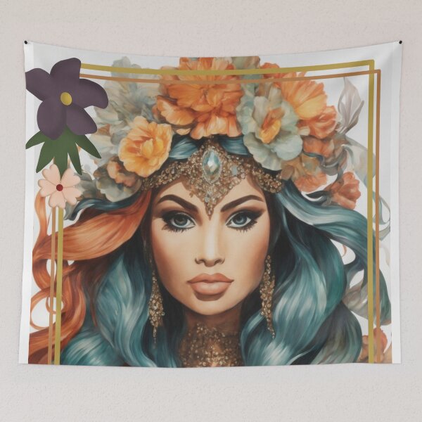 Item preview, Framed Flowered Ondine designed and sold by SirenasWorld.