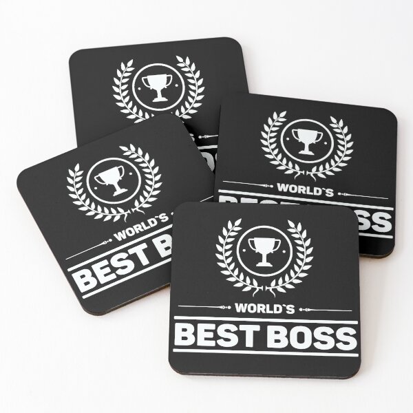 Item preview, Worlds Best BOSS Unique Novelty Gift Idea for the Office, Coworkers, Friends or Family Black Background designed and sold by Naumovski.