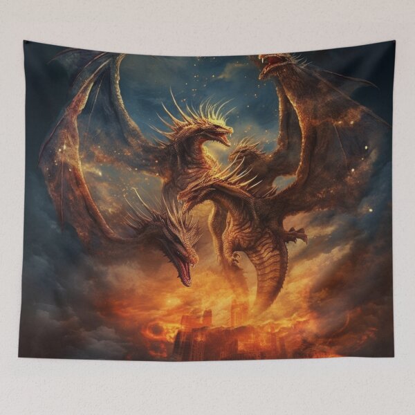 Item preview, dragons in fire designed and sold by densok.