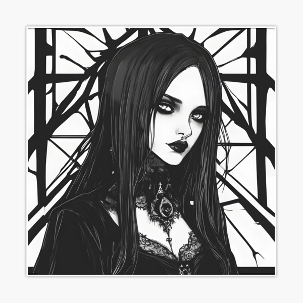 Goth Girl Aesthetic  Sticker for Sale by artificialnctrn