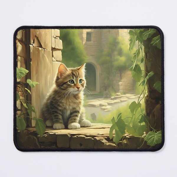 Item preview, Cute Cat in Window Dreaming of Adventure | A Whimsical and Inspiring Illustration for Cat Lovers designed and sold by samuelpinzon.