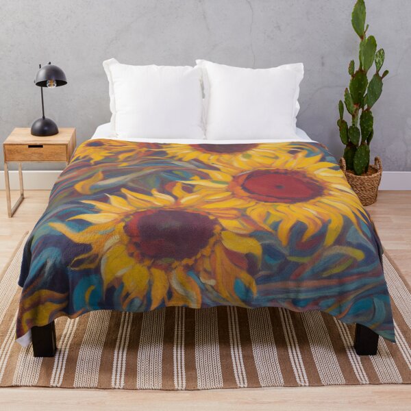 Item preview, Sunflower Art Abstract Acrylic Painting designed and sold by druidwolfart.