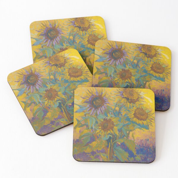 Item preview, Sunflower Impressionist Garden Acrylic Painting designed and sold by druidwolfart.