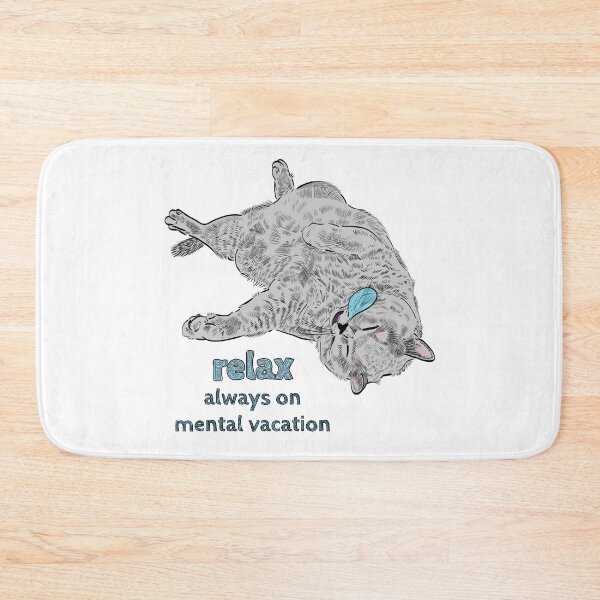 Item preview, Sleeping cat, relax, always on mental vacation designed and sold by Amber-Eyes.