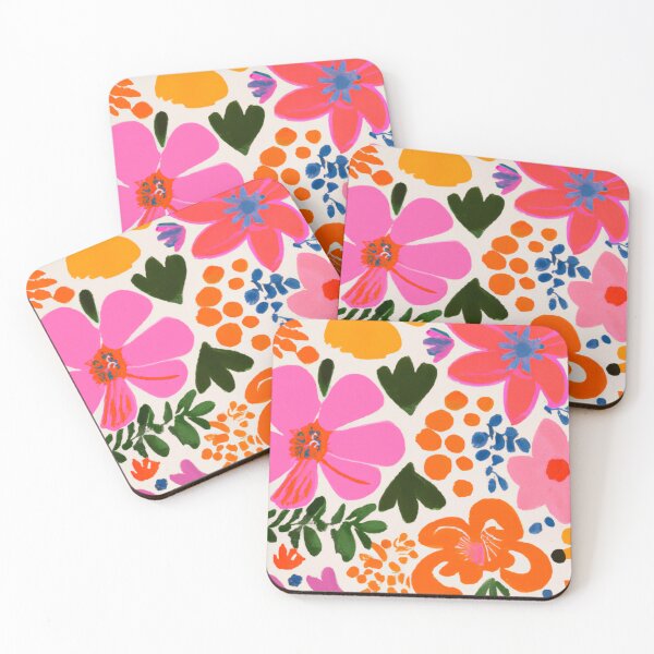 Item preview, Bright and Lively Floral Design, Vibrant Floral Pattern, Pop Art Inspired Design designed and sold by minkymoodesigns.