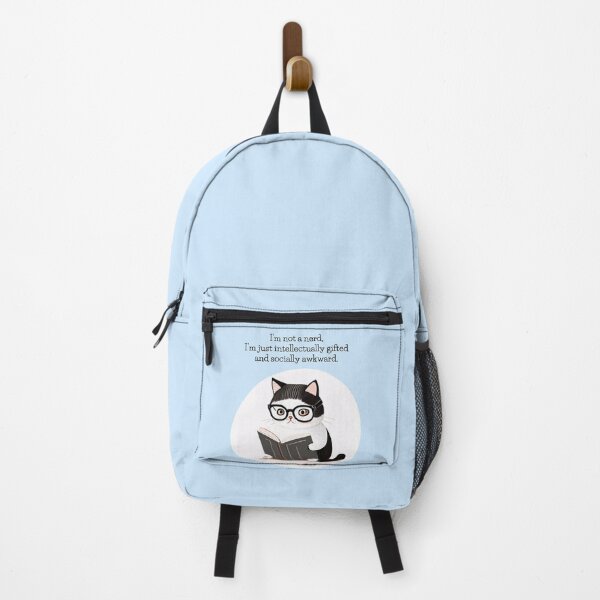 Item preview, Nerdy Cat Reading a Book - Cute and Quirky Art Print designed and sold by dpeepowl.