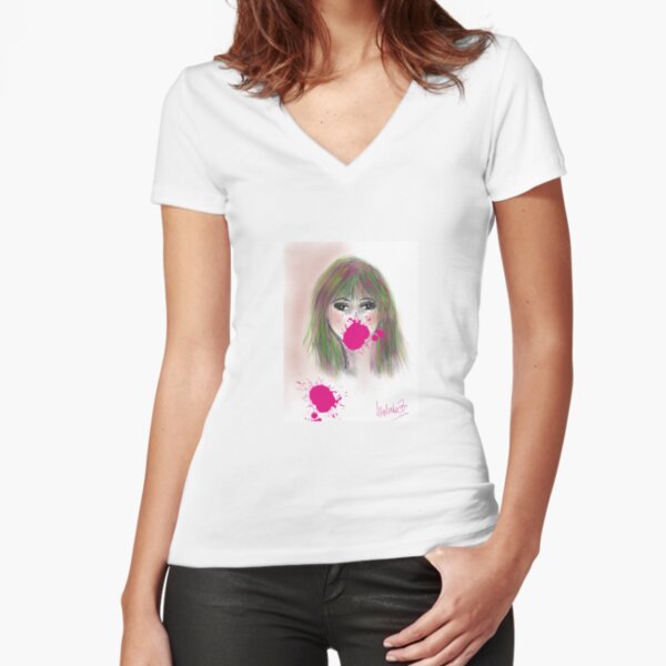 Urban girl Fitted V-Neck T-Shirt