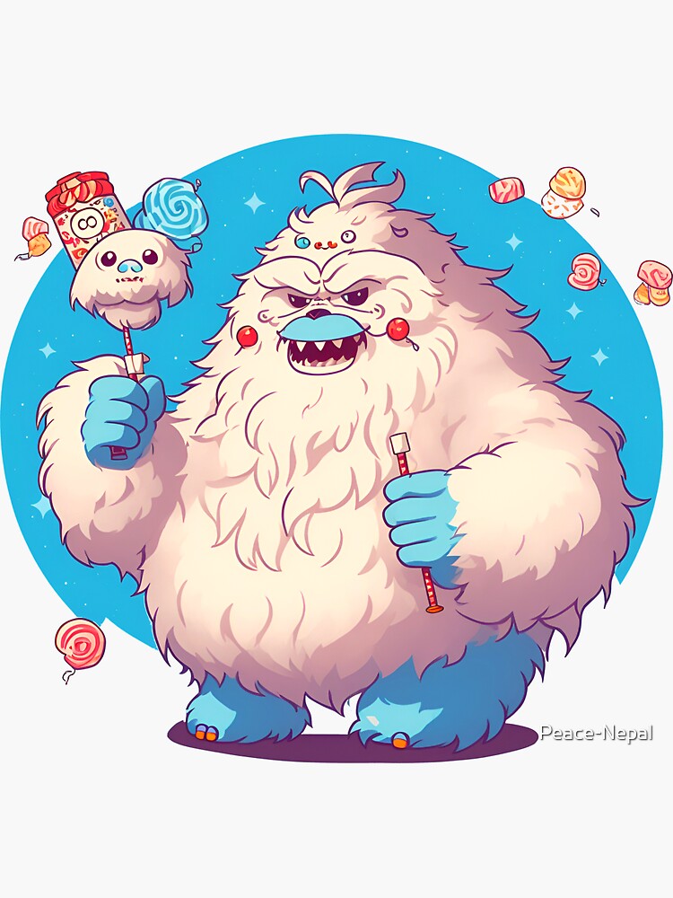 Santa Yeti Sticker