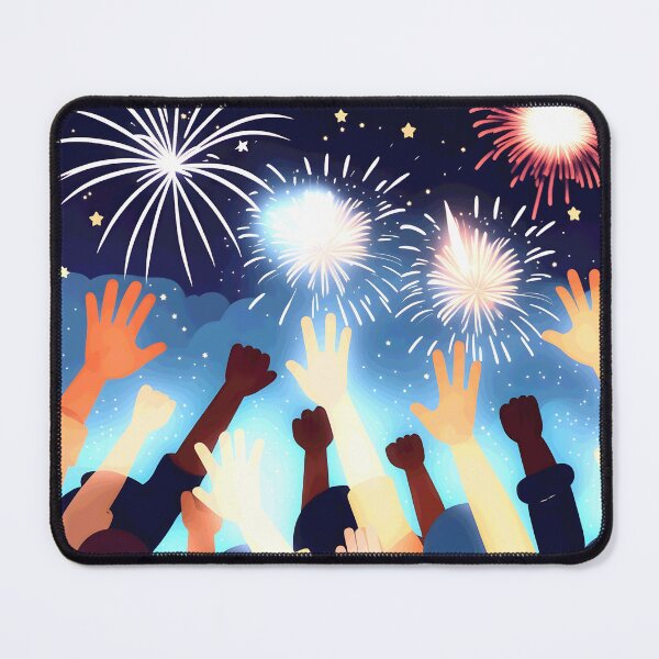 Item preview, crowd and fireworks 2023 tileartwork designed and sold by tileartwork.