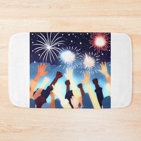 Item preview, crowd and fireworks 2023 tileartwork designed and sold by tileartwork.