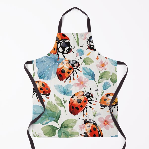 Item preview, ladybug and sweet flowers. designed and sold by Spirit of Siam.