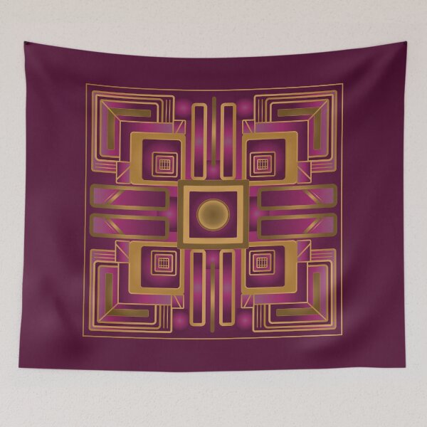 Item preview, 1920's Art Deco Pink and Gold Panel designed and sold by Chele Martines.