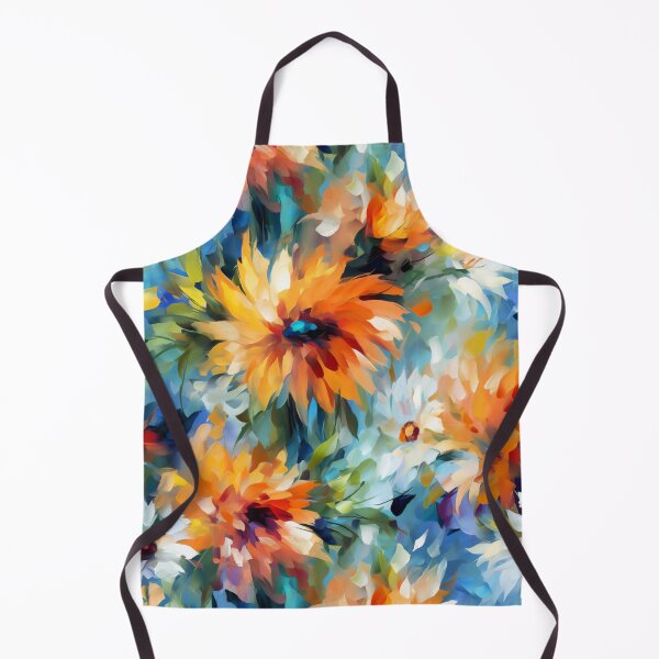 Artikelvorschau, Impressionistische Blumen Orange Blau entworfen und verkauft von junkydotcom.