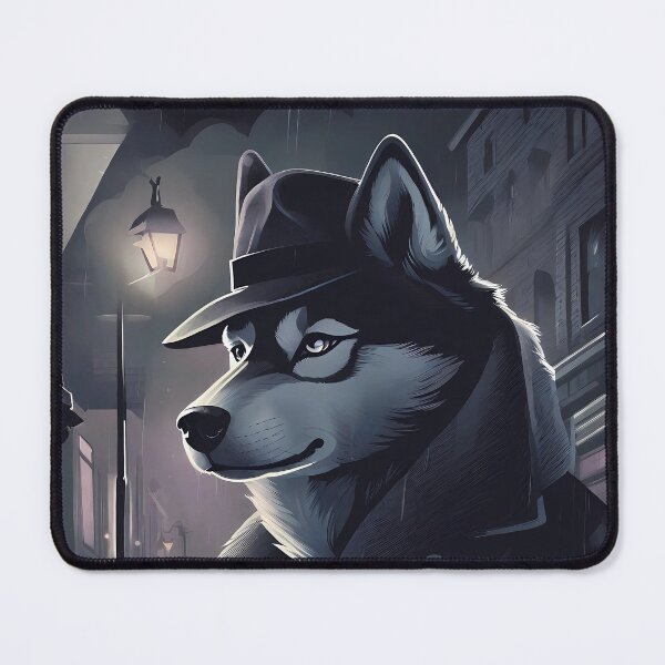 Item preview, Noir detective Siberian Husky designed and sold by purrfect pattern.