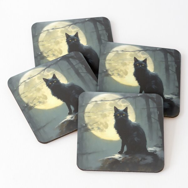 Item preview, Black Cat and Full Moon designed and sold by cr6zym1nd.