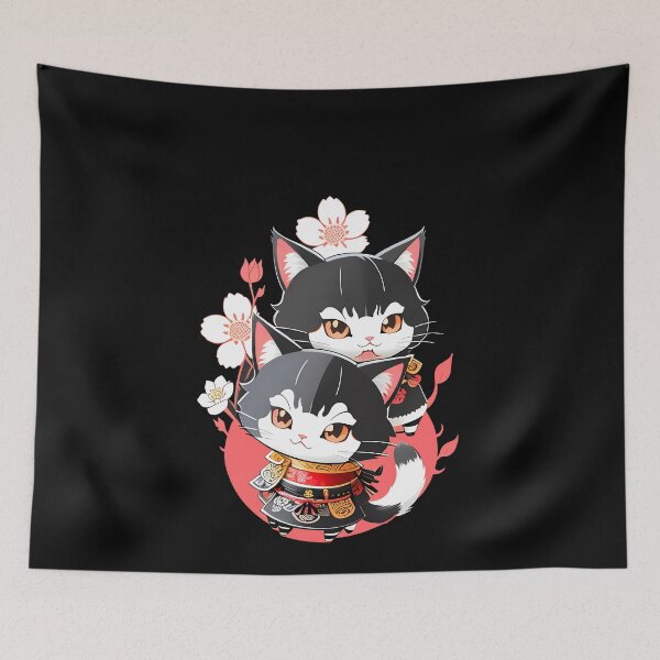 Item preview, Japanese Cat Cartoon in Sakura designed and sold by Mechanical-Artt.