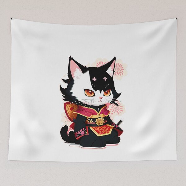 Item preview, Cute Japanese Cat Cartoon designed and sold by Mechanical-Artt.