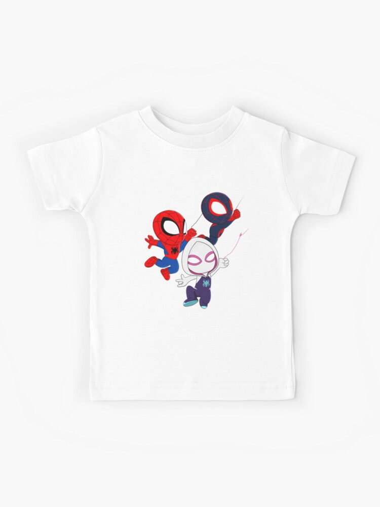 Thumbnail 1 of 2, Kids T-Shirt, Cartoon spiders ghost, cute baby spidey girl, amazing friends, cartoon ghost designed and sold by DariaMiller.