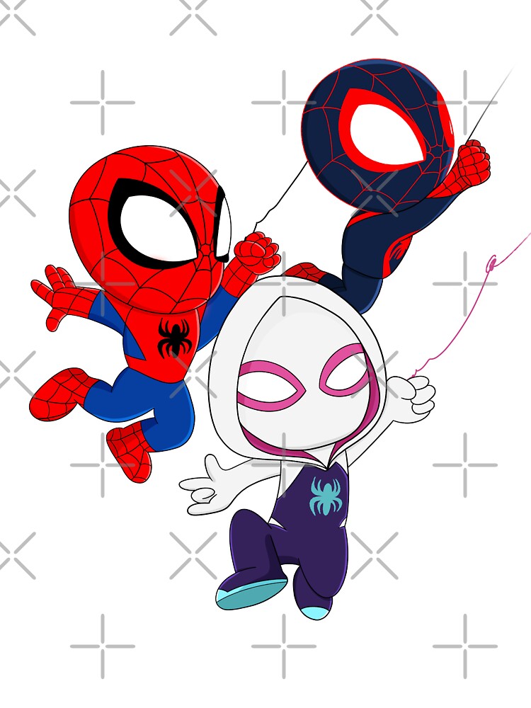Thumbnail 2 of 2, Kids T-Shirt, Cartoon spiders ghost, cute baby spidey girl, amazing friends, cartoon ghost designed and sold by DariaMiller.