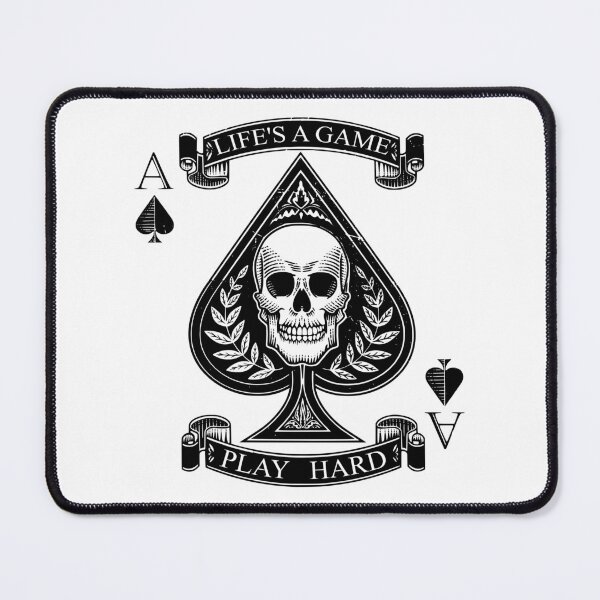 Item preview, vintage tattoo inspired skull ace of spades design designed and sold by lowroller.