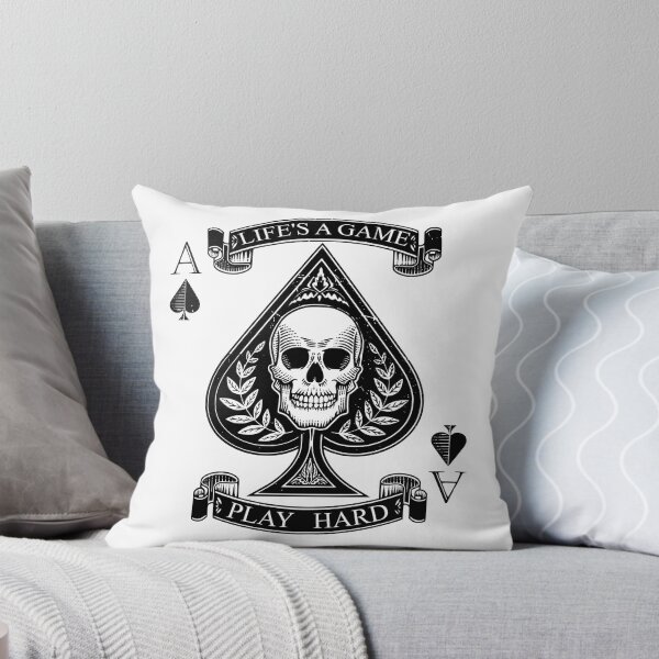 Item preview, vintage tattoo inspired skull ace of spades design designed and sold by lowroller.