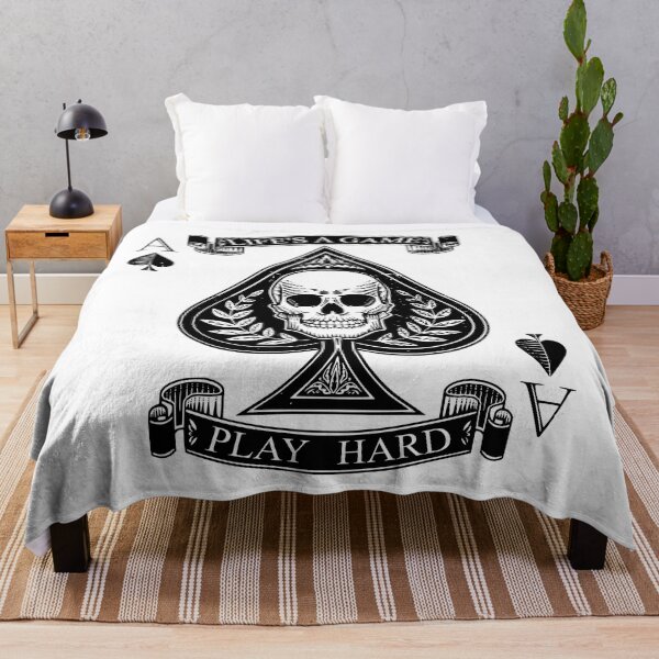 Item preview, vintage tattoo inspired skull ace of spades design designed and sold by lowroller.
