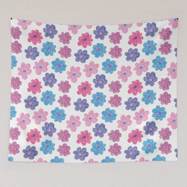 Item preview, CRAYON FLOWERS HANDDRAWN designed and sold by blomastudios.