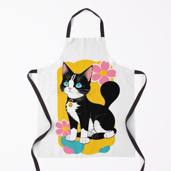Item preview, Minimalistic Floral Cartoon Cat designed and sold by Mechanical-Artt.