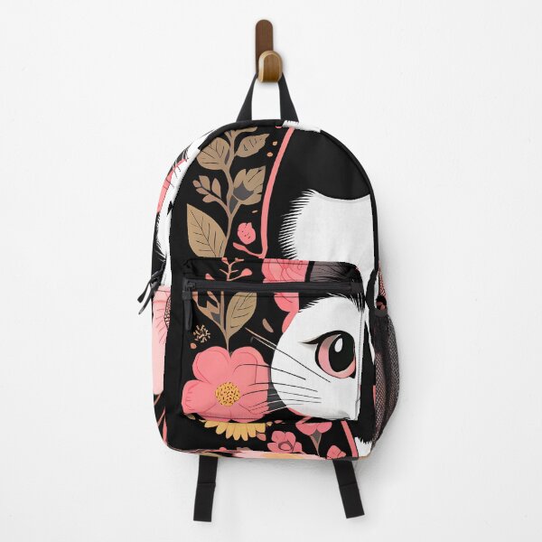 Item preview, Whimsical Cartoon Cat with Flowers designed and sold by Mechanical-Artt.