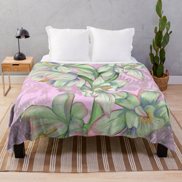 Item preview, Cymbidium orchids on pink designed and sold by Faerieglen.