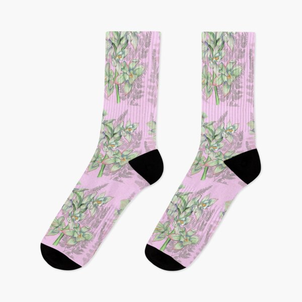 Item preview, Cymbidium orchids on pink designed and sold by Faerieglen.
