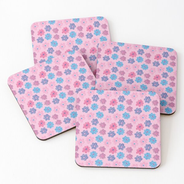 Item preview, CRAYON FLOWERS HANDDRAWN PASTEL PINK designed and sold by blomastudios.