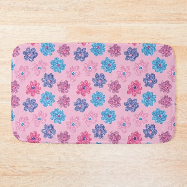 Item preview, CRAYON FLOWERS HANDDRAWN PASTEL PINK designed and sold by blomastudios.