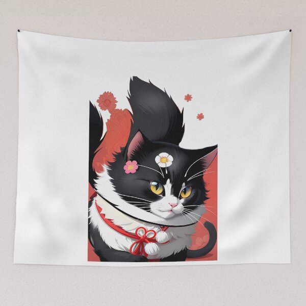 Item preview, Japanese Cat Illustration designed and sold by Mechanical-Artt.