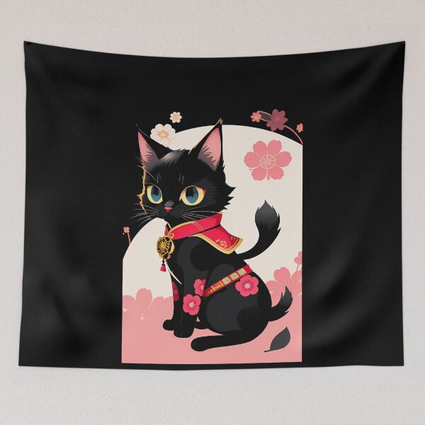Item preview, Charming Cat in Japanese Style designed and sold by Mechanical-Artt.