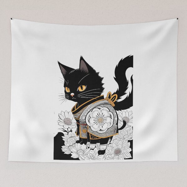 Item preview, Whimsical Japanese Cat designed and sold by Mechanical-Artt.