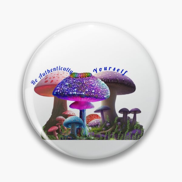 Item preview, Multicolored mushrooms with a caterpillar on top.  designed and sold by NickjustNick1.