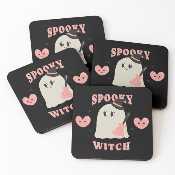 Item preview, spooky witch - boo halloween ghost  pink retro designed and sold by TNwandesignart.