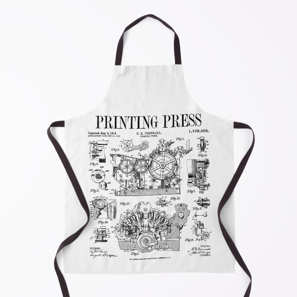 Item preview, Book Printing Press Newspaper Printer Vintage Patent Print designed and sold by GrandeDuc.