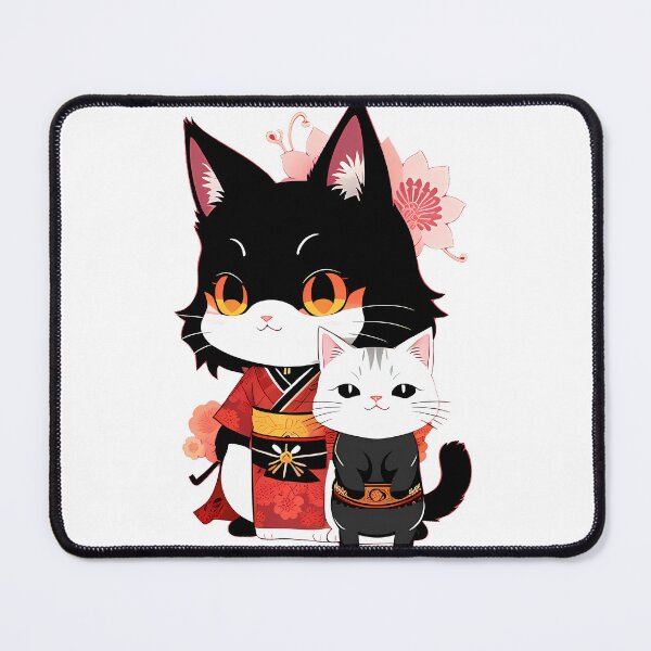 Item preview, Japanese Cat Pair Illustration designed and sold by Mechanical-Artt.