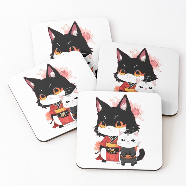Item preview, Japanese Cat Pair Illustration designed and sold by Mechanical-Artt.
