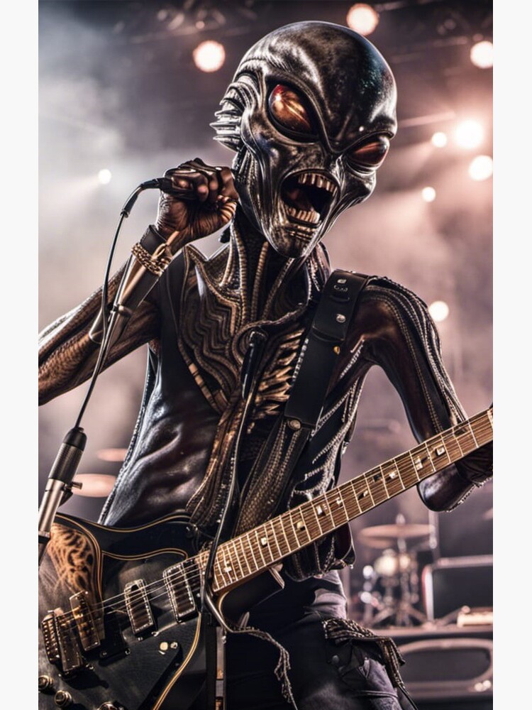 Thumbnail 4 of 4, Samsung Galaxy Phone Case, Alien Rock Star on Stage designed and sold by LenCarol.