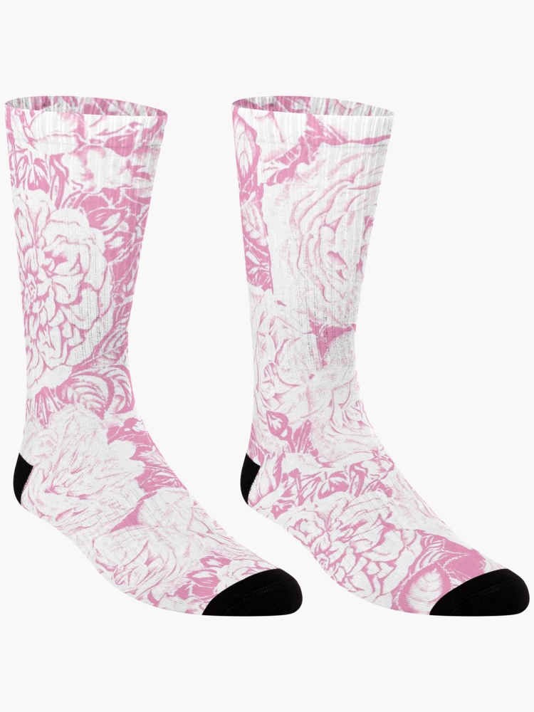 Thumbnail 3 of 5, Socks, ABSTRACT PINK ROSES designed and sold by blomastudios.