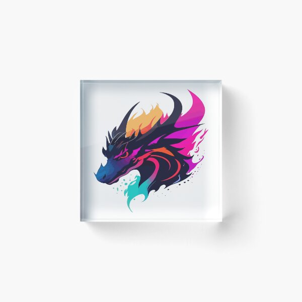 Item preview, Colorful Dragon Head Logo Illustration in Minimalist Vector Art - Popular Microstock Image designed and sold by sippapas.