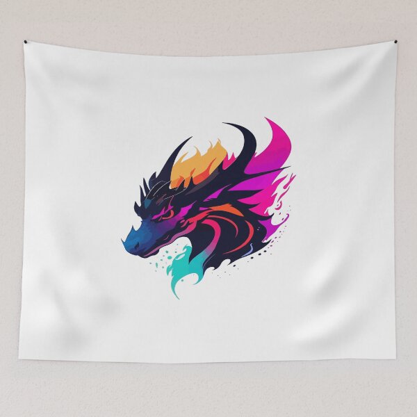 Item preview, Colorful Dragon Head Logo Illustration in Minimalist Vector Art - Popular Microstock Image designed and sold by sippapas.