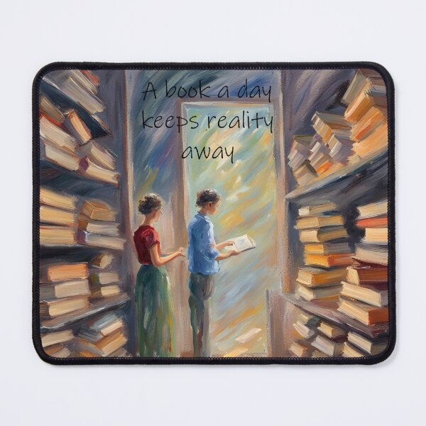 Item preview, A book a day keeps reality away. designed and sold by druidwolfart.