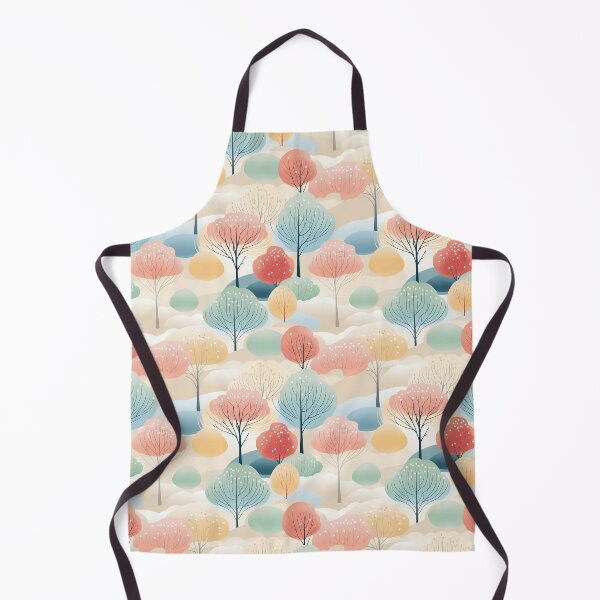 Item preview, Minimalist Pastel Treescape - repeat pattern designed and sold by Rocketman2017.